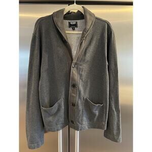 Todd Snyder 100% Cotton Button Up Cardigan Shawl Collar Gray Made in Canada M